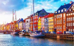 Scenic,Summer,Sunset,View,Of,Nyhavn,Pier,With,Color,Buildings,