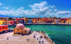 Mosque,In,The,Old,Venetian,Harbor,Of,Chania,Town,On